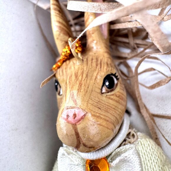 Katherines Collection Keepsake Bunny Ornaments Set Of 6 NOS In Original Box Vtg - Picture 6 of 16